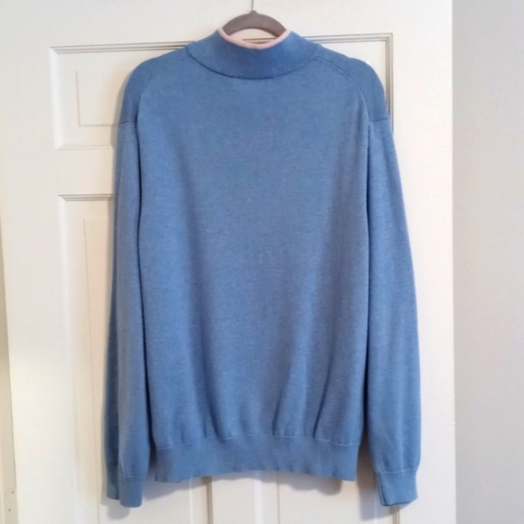 🐳Vineyard Vines🐳 - Blue/Pink Quarter Zip Sweater - Picture 2 of 11